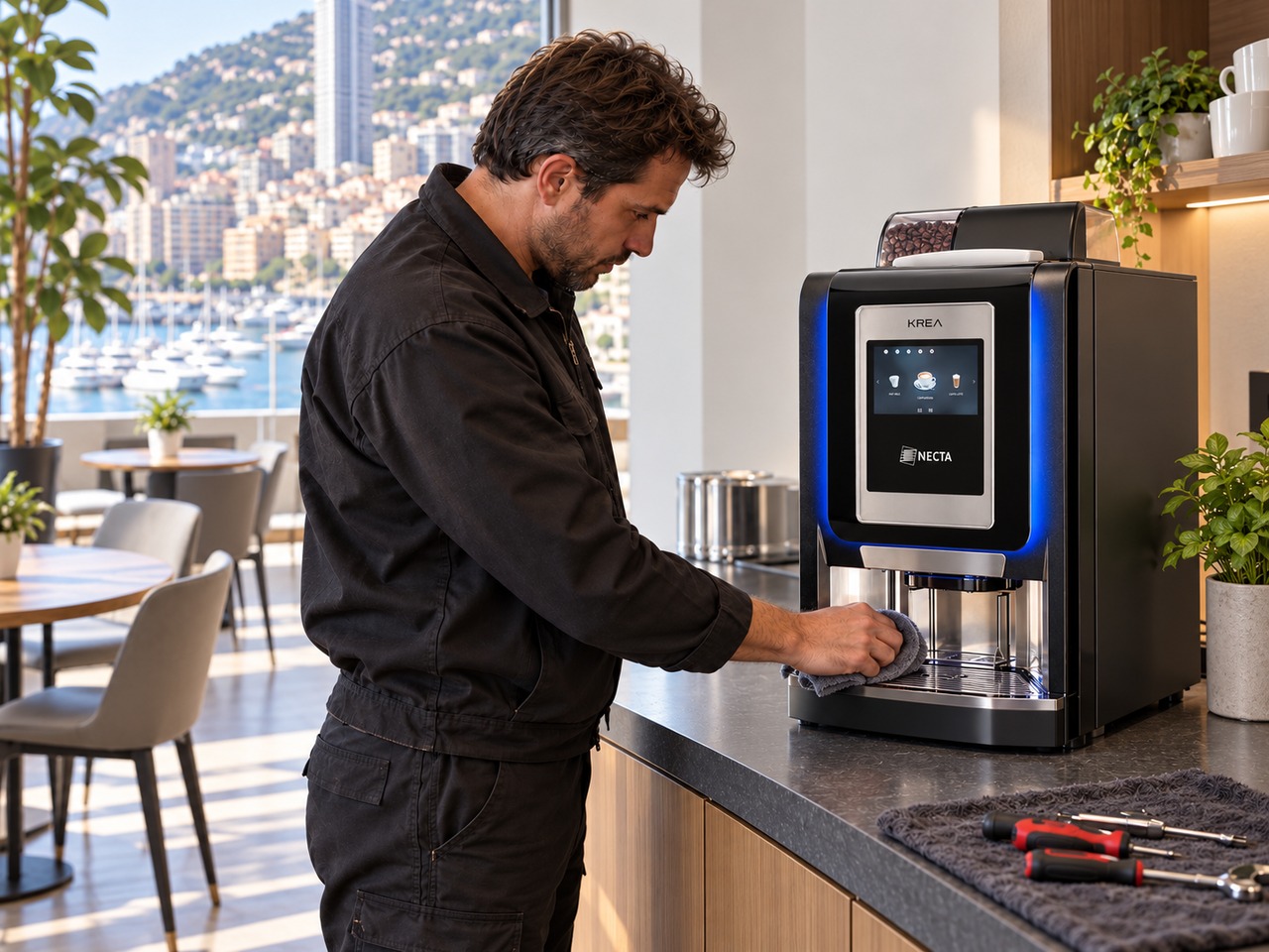 Technicien Optimat en maintenance d'une machine à café