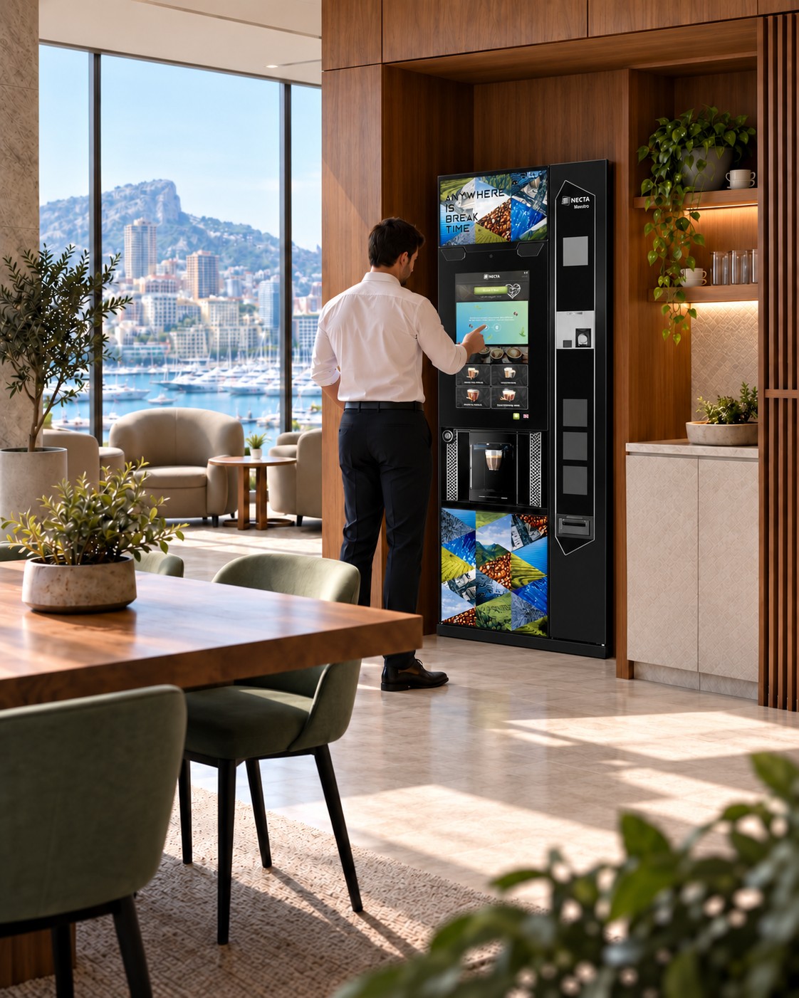Espace de pause équipé par Optimat à Monaco