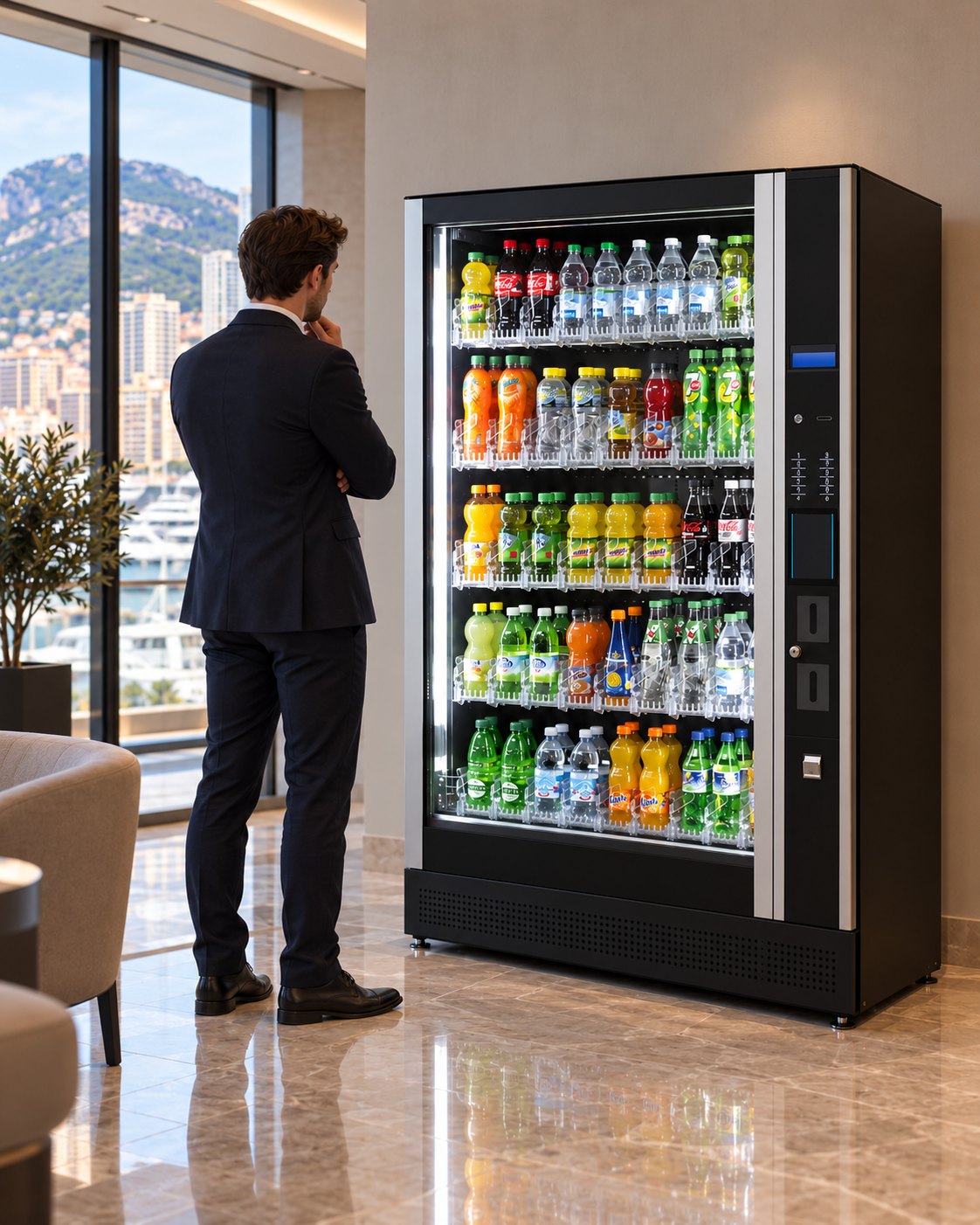 Distributeur automatique Optimat installé en entreprise à Monaco